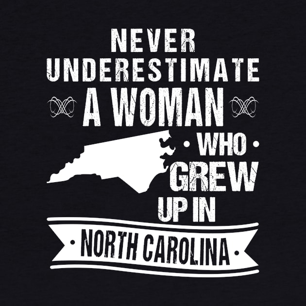 Vintage North Carolina Map Woman by Humbas Fun Shirts